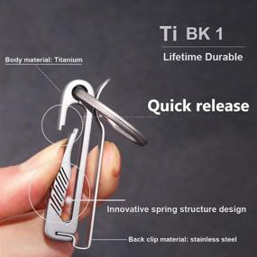 img 2 attached to 🔑 TISUR Keychain Titanium Detachable BK1: Sleek and Practical Key Organizer