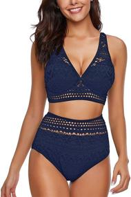 img 4 attached to 👙 Luvamia Women's Crochet Swimsuit in X-Large Size - Stylish Swimwear for Women