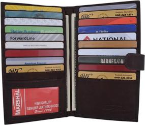 img 4 attached to 💼 1529CF Leather Bifold Credit Holder: The Ultimate Men's Wallet and Money Organizer