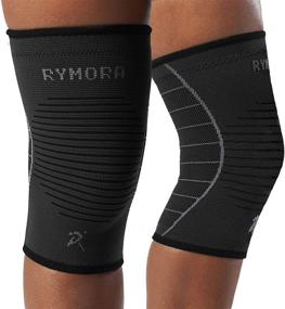 img 4 attached to 🏋️ Rymora Knee Sleeves - Compression Sleeves for Men & Women - Comfy & Secure Support Brace for Weightlifting, Fitness, Running, Sports, & Weak Joints