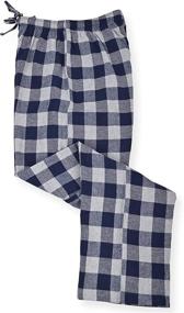 img 2 attached to 👖 Hanes Men's Cotton Flannel Plaid Pajama Set - Comfortable Sleepwear