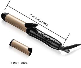 img 2 attached to 6th Sense 2 in 1 Mini Flat Iron Curling Iron: Travel Hair Straightener with Dual Voltage, Nano Titanium Technology, 1 Inch - 374°F Temperature, Includes Insulated Carry Bag (Black)