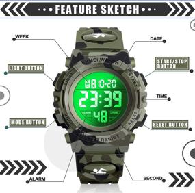 img 3 attached to ATIMO LED 50M Waterproof Sports Digital Watch for Kids - Perfect Kids Gift for Active Children