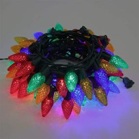 img 3 attached to 🎄 Philips 100 LED Multicolor Faceted C9 Christmas Lights with Storage Spool - UL Listed for Indoor/Outdoor Use - 51.33' Length on Green Wire