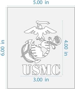 img 2 attached to Versatile and Durable US Marine Corps Logo Stencil - Ideal for DIY Projects, 🎨 Painting, Drawing, and Crafts - 3 x 4 inches - Reusable 14 Mil Mylar Plastic