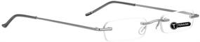 img 3 attached to 👓 TERAISE Lightweight Frameless Reading Glasses with Clear Lens - Upgraded Readers for Men and Women, Including Pen Clip Tube Case (2.5X)