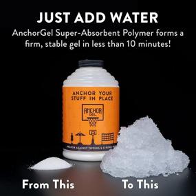 img 2 attached to 🏀 AnchorGel Polymer: Enhanced Sand Bag Alternative for Securing Portable Basketball Hoops, Patio Umbrellas & Other Equipments with Base from Toppling Over; Surpasses Water Alone - (16 Ounces)