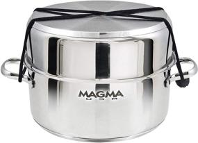 img 2 attached to 🍳 Magma Products 7-кусочный набор индукционных кастрюль из нержавеющей стали для варочной панели - A10-362-IND, Черный