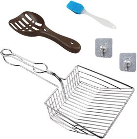 img 4 attached to 🐱 Efficient Stainless Steel 5-Piece Litter Scoop Set for Quick and Easy Cat Litter Cleaning