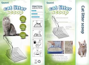 img 2 attached to 🐱 Efficient Stainless Steel 5-Piece Litter Scoop Set for Quick and Easy Cat Litter Cleaning