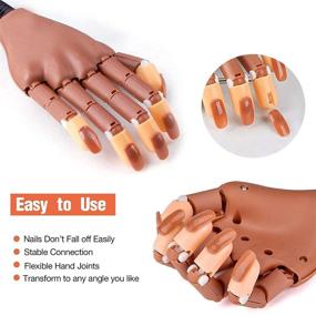 img 1 attached to Nail Practice Hand for Acrylic Nails: Complete Training Kit with Flexible Mannequin Model, 300 PCS Nail Tips, Files, and Clipper for Nail Art Beginners