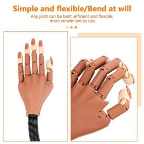 img 2 attached to Nail Practice Hand for Acrylic Nails: Complete Training Kit with Flexible Mannequin Model, 300 PCS Nail Tips, Files, and Clipper for Nail Art Beginners