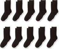 🧦 quality and comfort guaranteed: amazon essentials kids' 10-pack cotton crew socks логотип