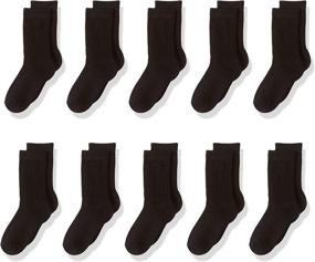 img 2 attached to 🧦 Quality and Comfort Guaranteed: Amazon Essentials Kids' 10-Pack Cotton Crew Socks