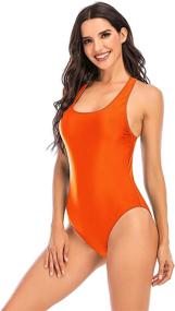 img 2 attached to Upopby Athletic Swimsuit: Crisscross Racerback Women's Clothing for Swimwear & Cover Ups