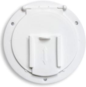 img 1 attached to 🔌 NUSET White Electrical Cable Hatch - Convenient Access for RV Wiring, RV011