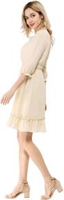 img 1 attached to Allegra Womens Ruffle Smocked Chiffon Women's Clothing