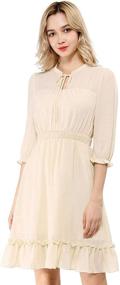 img 3 attached to Allegra Womens Ruffle Smocked Chiffon Women's Clothing