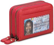 goiacii women's small genuine leather wallet - rfid blocking credit card holder logo