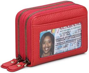 img 4 attached to GOIACII Women's Small Genuine Leather Wallet - RFID Blocking Credit Card Holder