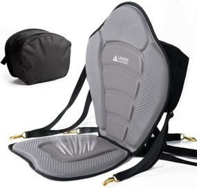 img 4 attached to Enhance Your Fishing Experience with the Leader Accessories Deluxe Padded Kayak Seat and Storage Bag