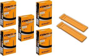 img 2 attached to 🚲 Premium Continental Race 28" 700x20-25c Inner Tube Bundle with 60mm Presta Valve (Pack of 5) - Includes 2 Conti Tire Levers for Easy Installation