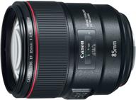 📷 canon ef 85mm f/1.4l is usm - black dslr lens with image stabilization capability - 2271c002 logo