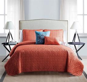 img 3 attached to Colorful and Stylish: VCNY 5 Piece Natasha Quilt Set for Full/Queen Beds
