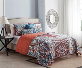 img 2 attached to Colorful and Stylish: VCNY 5 Piece Natasha Quilt Set for Full/Queen Beds