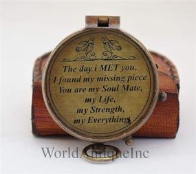 img 2 attached to 🧭 Engraved Compass: Meaningful Gift for Husband, Anniversary & Wedding Gift for Him, Long Distance Relationship Surprises, Perfect Fiance Gift – Show your Love to the Army Boyfriend!