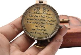 img 3 attached to 🧭 Engraved Compass: Meaningful Gift for Husband, Anniversary & Wedding Gift for Him, Long Distance Relationship Surprises, Perfect Fiance Gift – Show your Love to the Army Boyfriend!