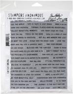 📚 tim holtz - stampers anonymous cling rubber stamp set tiny text, us: one size logo