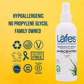 img 1 attached to 🌿 LAFE'S Deodorant Spray with Aloe Vera, 8 oz (6 pack): Natural Odor Protection at Your Fingertips