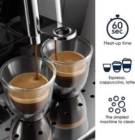 img 1 attached to Delonghi ECAM22110B Super 🖤 Automatic Espresso Latte Cappuccino Machine, Black