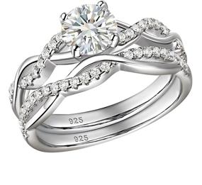 img 4 attached to 💍 Stunning SHELOVES Infinity Engagement Wedding Ring Set: White Round Cz, 925 Sterling Silver, Size 5-12