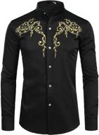 zeroyaa hipster design embroidery mandarin men's clothing in shirts logo