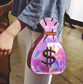 img 2 attached to 👝 Холографическая плечевая сумка-мессенджер с подходящим кошельком для женщин - сумки и кошельки в плечевых сумках.