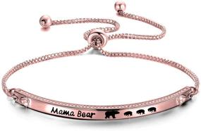 img 4 attached to Sweet Family Mama Bear Bracelet - Jewelry Gift For Mother and Wife