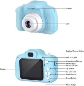 img 2 attached to 📷 Fun and Easy-to-Use Dartwood 1080p Digital Camera for Kids - 2.0” Color Screen & 32GB SD Card Included (Blue)