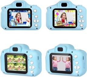 img 1 attached to 📷 Fun and Easy-to-Use Dartwood 1080p Digital Camera for Kids - 2.0” Color Screen & 32GB SD Card Included (Blue)