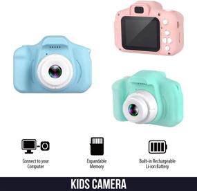 img 3 attached to 📷 Fun and Easy-to-Use Dartwood 1080p Digital Camera for Kids - 2.0” Color Screen & 32GB SD Card Included (Blue)