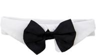 🐶 doggie design black tuxedo collar dog bow tie - small size (neck 11-13'') logo