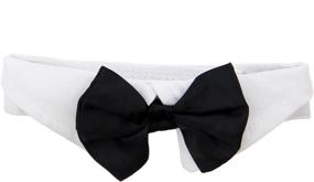 img 3 attached to 🐶 Doggie Design Black Tuxedo Collar Dog Bow Tie - Small Size (Neck 11-13'')