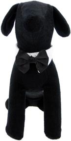 img 1 attached to 🐶 Doggie Design Black Tuxedo Collar Dog Bow Tie - Small Size (Neck 11-13'')