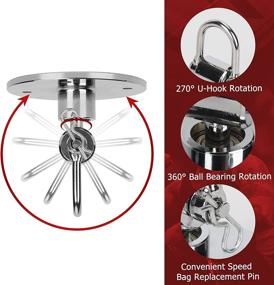 img 1 attached to BOXERPOINT Speed Bag Swivels: Stainless Steel Swivel for Faster & Smoother Boxing Training - Complete Hardware Kit for Easy Setup on Hanging Speed Bag Platform Stand