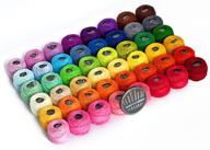 le paon 48 crochet thread set: colorful size 8 balls + bonus 30 golden needles for hand embroidery, cross stitch, needlepoint, and hardanger logo