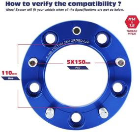 img 2 attached to 🔧 KSP 5x150мм Хабцентрические расширители колесных арок - Крепление на 5 болтов, 1,25" с болтами 14x1,5 - Совместимо с моделями 2007-2020 Tundra, 2008-2019 Sequoia, 1998-2007 LX470, 2008-2019 LX570 - Комплект из 4 штук.