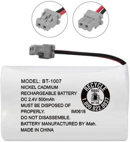 img 3 attached to 🔋 iMah BT1007 BT1015 Phone Battery Compatible with Uniden & Panasonic Handsets - Pack of 3