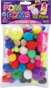 img 1 attached to 🎉 Pepperell Braiding Assorted Pom Poms - Pack of 100: Standard Color Set