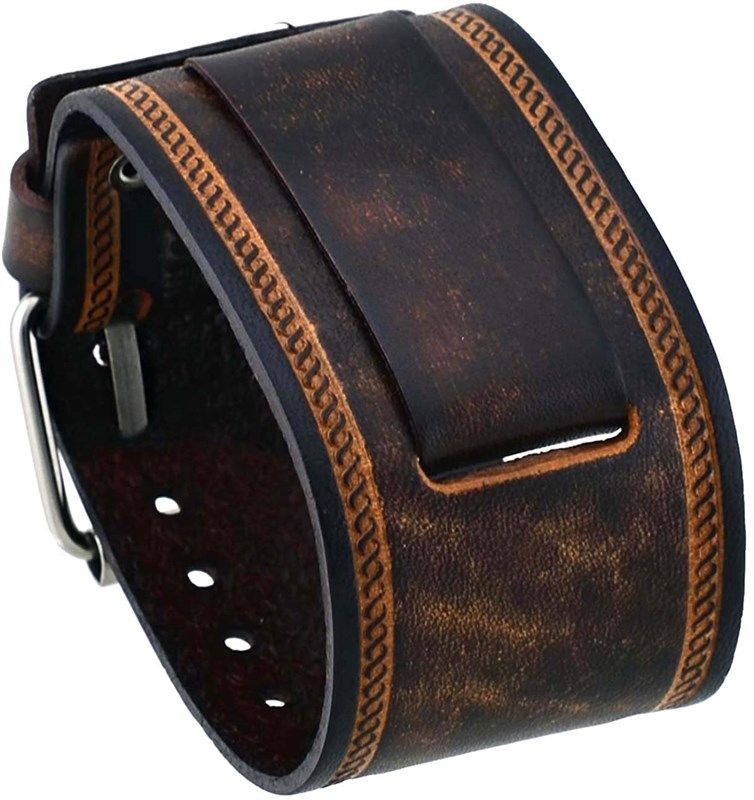 Nemesis Brown Leather Wrist Watch 标志